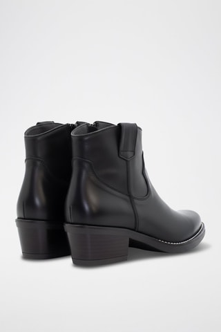 Leren Enkellaarzen - Zwart