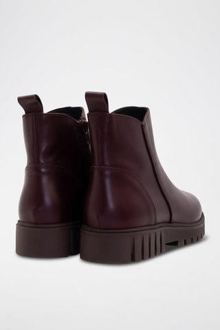 Bottines en cuir - Bordeaux