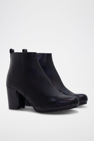 Leren Enkellaarzen - Zwart