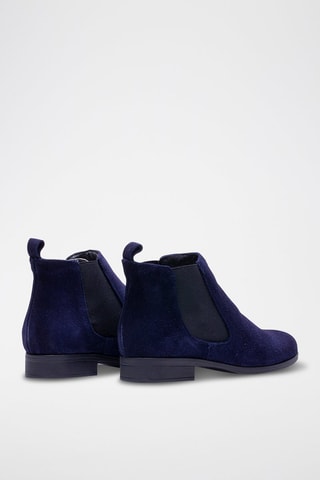 Leren Chelsea Boots - Marineblauw 