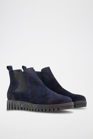 Nubuck Chelsea Boots - Marineblauw