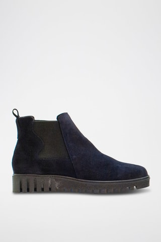 Nubuck Chelsea Boots - Marineblauw