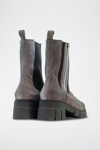 Nubuck Enkellaarzen - Grijs