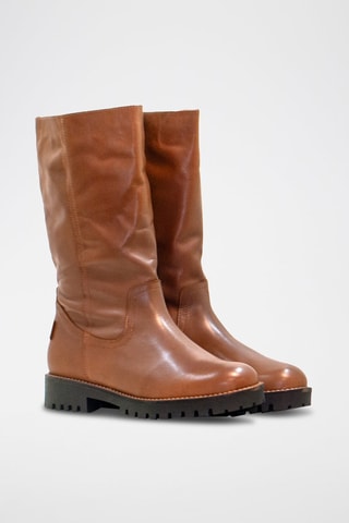 Bottines en cuir - Camel