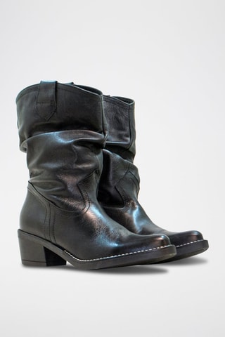 Leren Enkellaarzen - Zwart