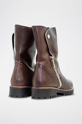 Leren Enkellaarzen - bruin