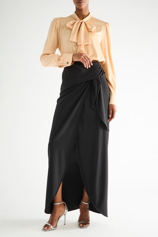 Lange Wikkelrok - Zwart