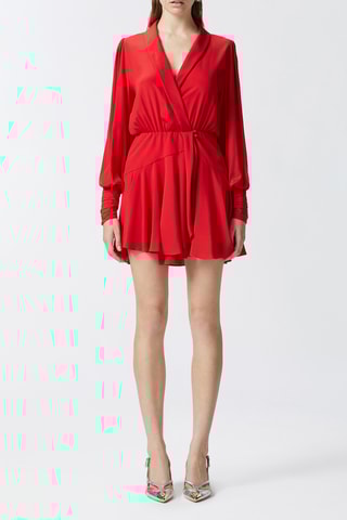 Robe en soie - Rouge