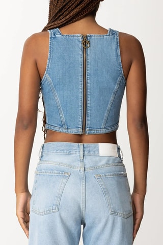 Mouwloze top - Hemelsblauw