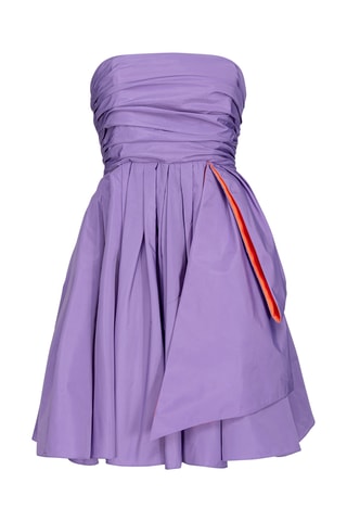 Strapless Mouwloze Jurk- Paars