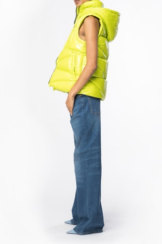 Mouwloos Vest met Capuchon - Felgeel