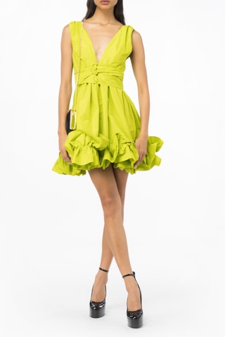 Robe patineuse sans manches - Vert citron