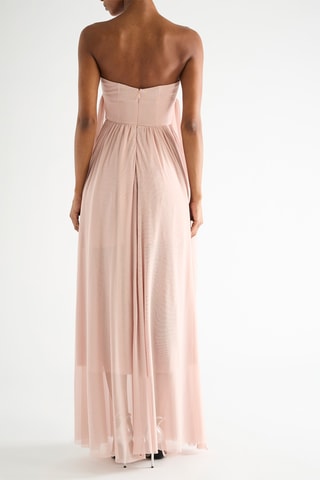 Strapless Mouwloze Jurk- Zachtroze