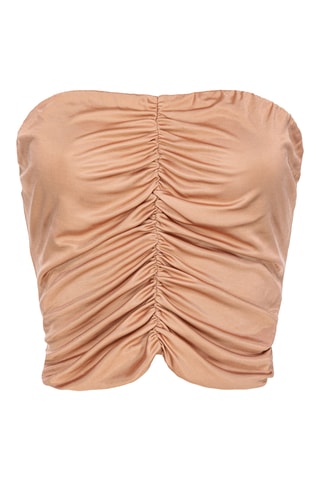 Mouwloze top - Taupe
