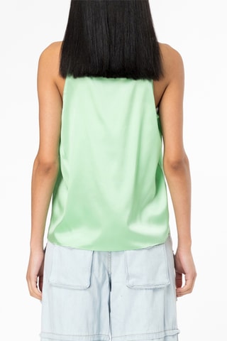 Mouwloze Zijden Top - Groen