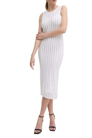 Mouwloze midi-jurk - Wit