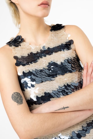 Mouwloze top - Zilverkleurig