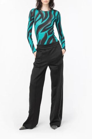 Top - Zwart en Turquoise