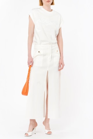 Lange Linnen Rok - Wit