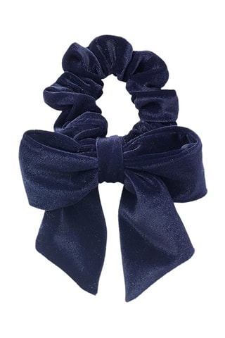 Chouchou en velours - Bleu foncé