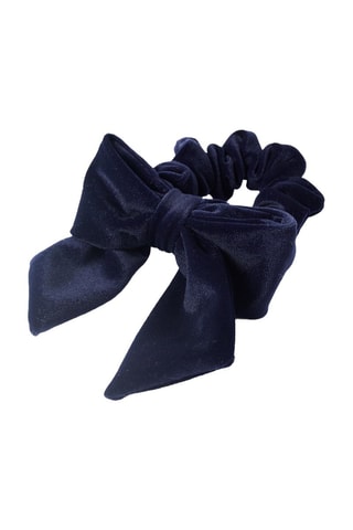 Chouchou en velours - Bleu foncé