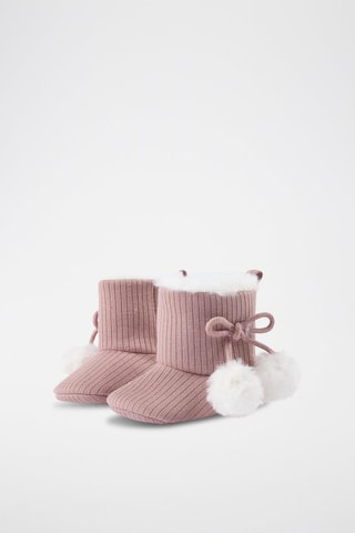 Chaussons fourrés - Vieux rose