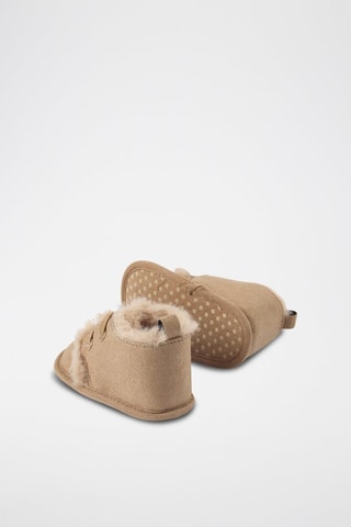 Chaussons fourrés - Beige foncé