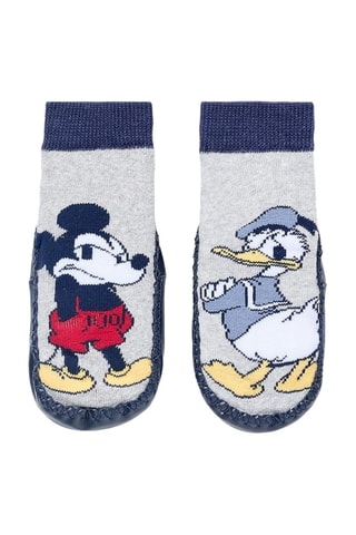 Chaussons Mickey et Donald Disney - Gris clair
