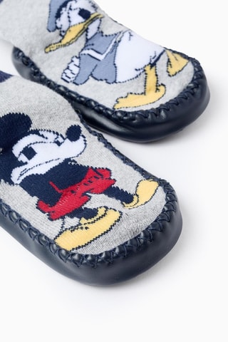 Chaussons Mickey et Donald Disney - Gris clair