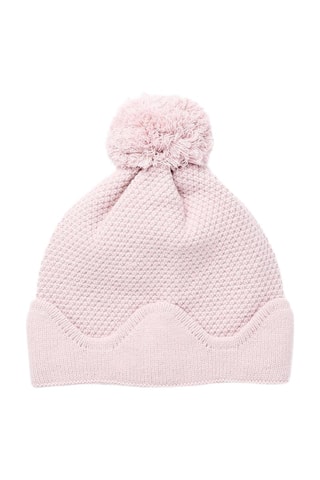 Bonnet à pompon - Rose pâle