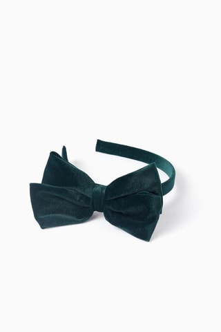 Serre-tête en velours - Vert foncé