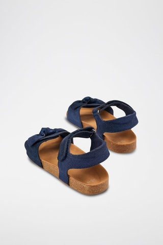 Sandales en nubuck - Bleu marine