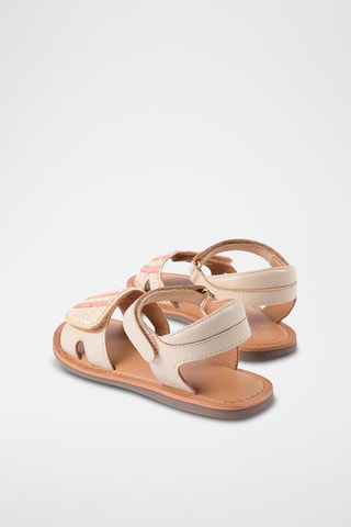 Sandales en cuir - Beige clair