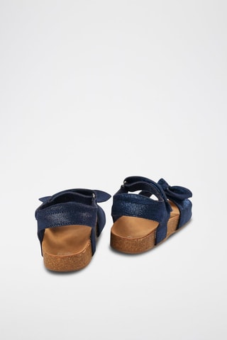 Sandales en nubuck - Bleu marine