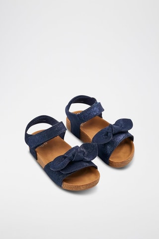 Sandales en nubuck - Bleu marine