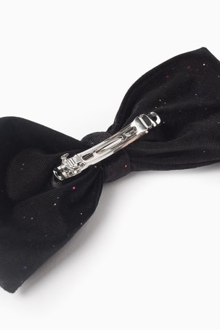 Barrette à cheveux en velours - Noir