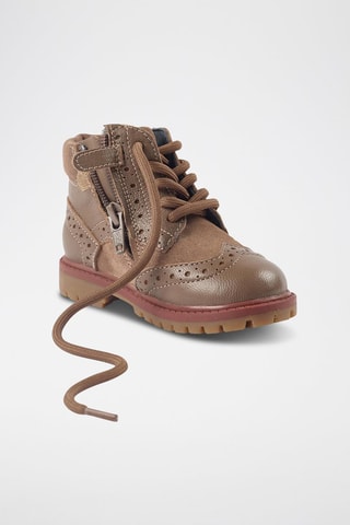 Boots en cuir - Beige