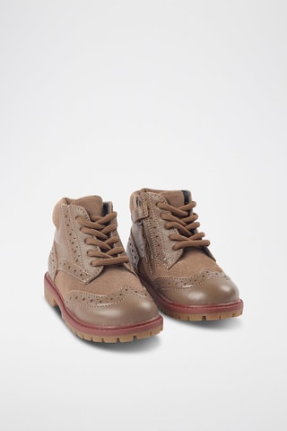 Boots en cuir - Beige