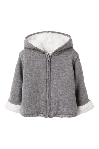 Gilet à capuche - Gris clair chiné
