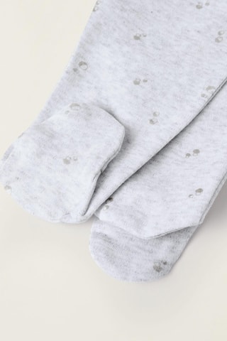 4 pantalons - Gris chiné et blanc