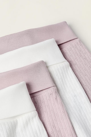 4 pantalons - Rose et blanc