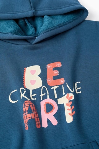 Robe sweat à capuche - Bleu foncé