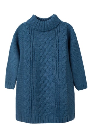 Robe pull - Bleu pétrole