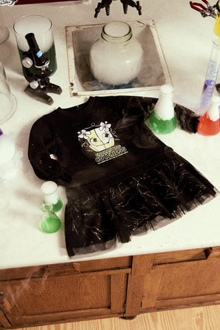 Robe trompe-l’œil - Noir