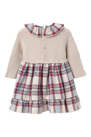 Robe bi-matière - Gris clair