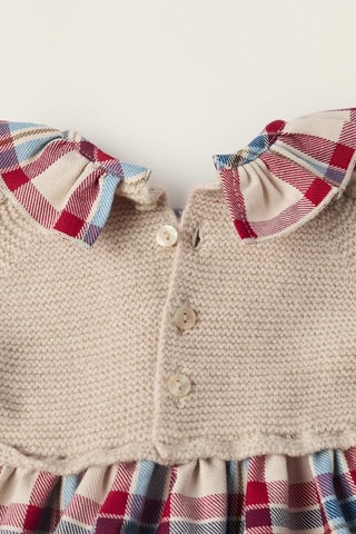 Robe bi-matière - Gris clair