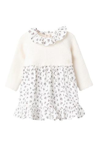 Robe bi-matière - Blanc