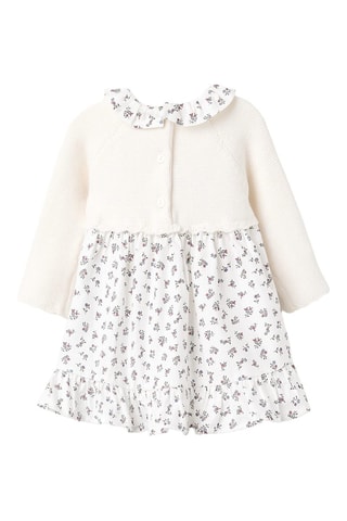 Robe bi-matière - Blanc