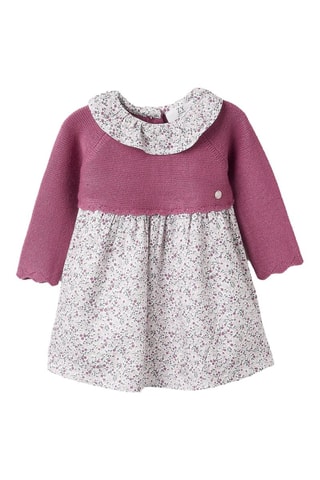 Robe bi-matière - Rose