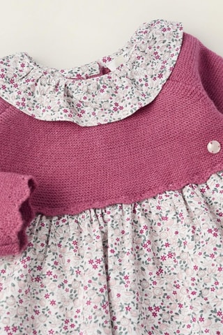 Robe bi-matière - Rose